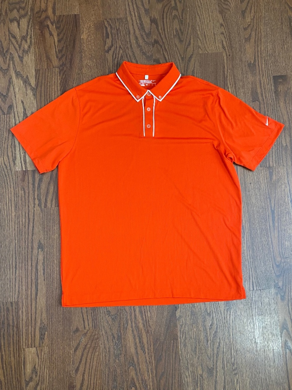 Nike Golf Tour Performance Dri-FIT Polo Shirt Men’s XL Orange White Trim
